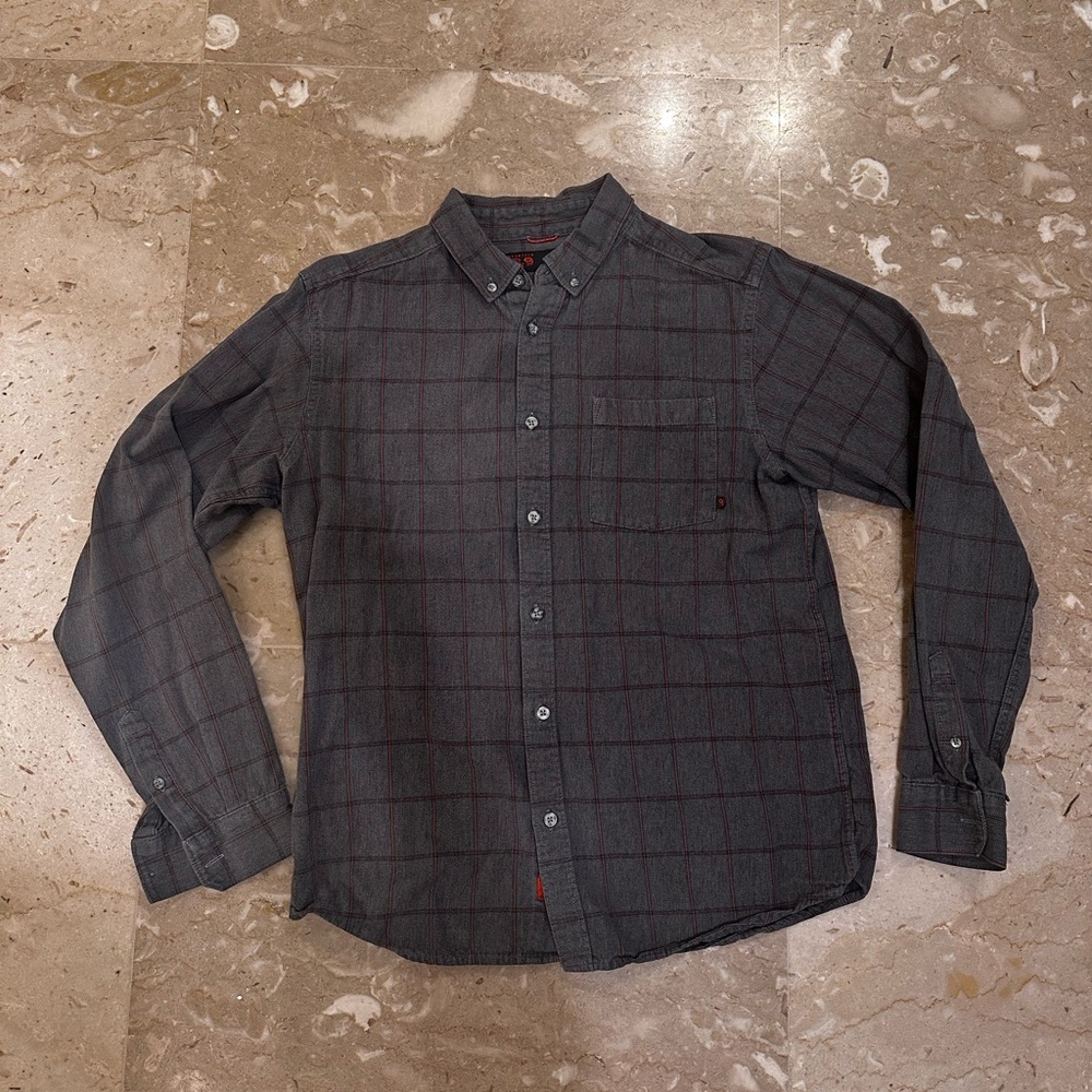 Mountain Hardwear Men's Gray Checkered Shirt